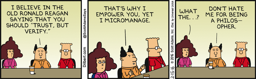 Trust Yet Verify - Dilbert by Scott Adams