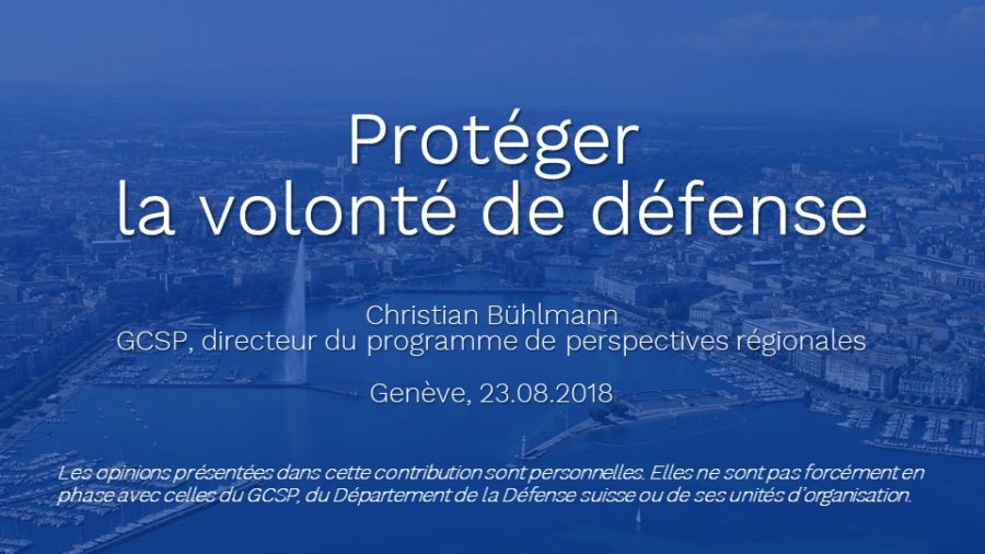 Protéger la volonté de défense – Présentation à l’Emergency Forum 2018